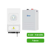 Гібридний інвертор Deye SUN-6KSG03LP1-EU 6kW + Акумулятор SE-F12 Plus-L Deye 11.8 kWh